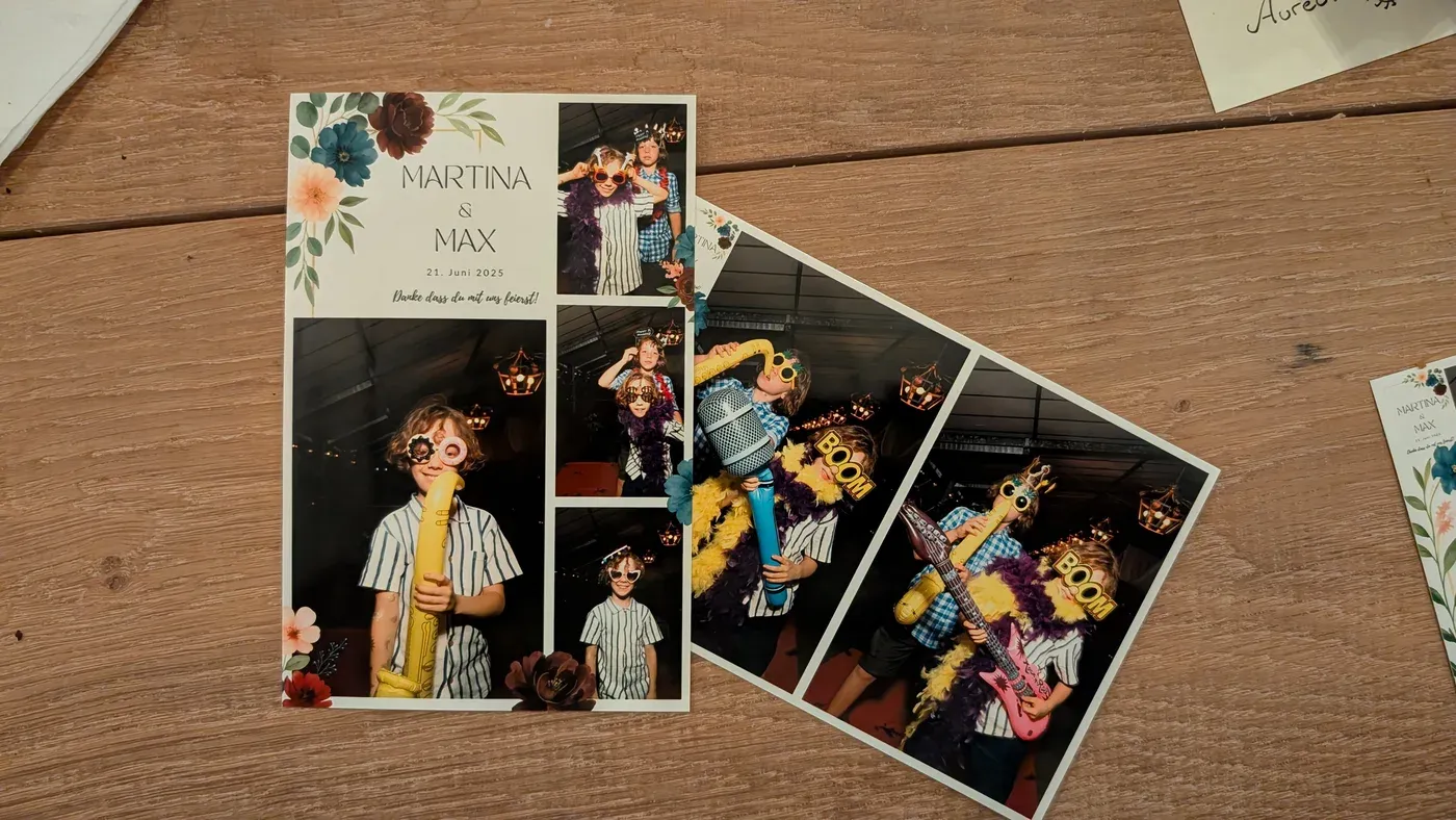 Echte Sofortdrucke mit individuell gestalteten Fotorahmen